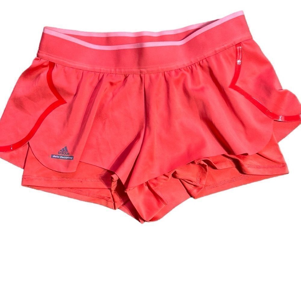Stella McCartney x adidas barricade shorts coral running workout athletic
